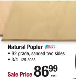 Menards Natural Poplar 4 x 8 PLYWOOD offer