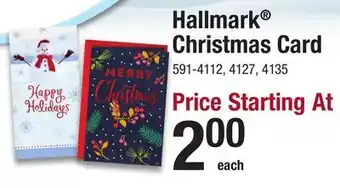 Menards Hallmark Christmas Card offer