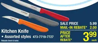 Menards Kitchen Knife offer