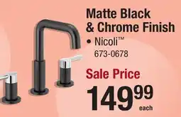 Menards Matte Black & Chrome Finish offer