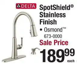 Menards Delta SpotShield Stainless Finish offer