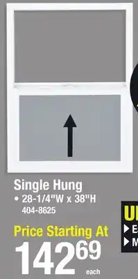 Menards Performax Single Hung offer