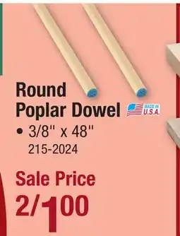 Menards Round Poplar Dowel offer