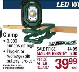 Menards Clamp LED WORKLIGHTS offer