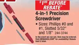 Menards 4-in-1 Precision Screwdriver offer
