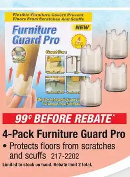 Menards 4-Pack Furniture Guard Pro offer