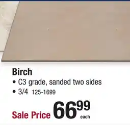 Menards Birch 4 x 8 PLYWOOD offer