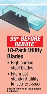Menards 10-Pack Utility Blades offer