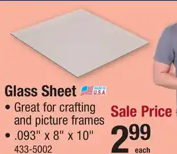 Menards Glass Sheet offer