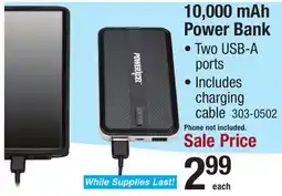 Menards 10,000 mAh Power Bank offer