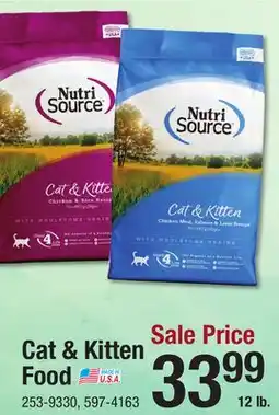 Menards Cat & Kitten Food offer