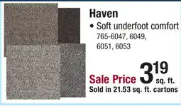 Menards Haven CARPET TILE offer