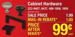 Menards Cabinet Hardware offer