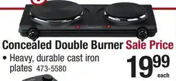 Menards Concealed Double Burner offer
