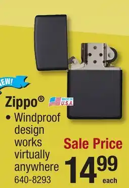 Menards Zippo LIGHTERS offer