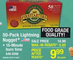 Menards 50-Pack Lightning Nugget STARTERS offer