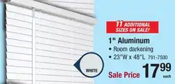 Menards 1 Aluminum CORDLESS BLINDS & SHADES offer