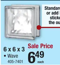 Menards 6 x 6 x 3 GLASS BLOCKS offer