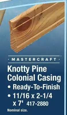 Menards MASTERCRAFT Knotty Pine Colonial Casing offer