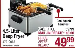 Menards 4.5-Liter Deep Fryer offer