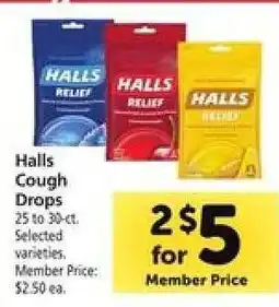 Safeway Halls Cough Drops offer