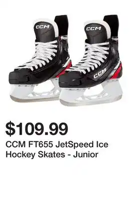 Dick's Sporting Goods CCM FT655 JetSpeed Ice Hockey Skates - Junior offer