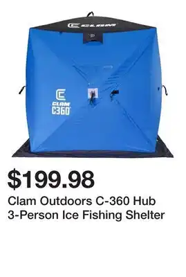 Dick's Sporting Goods Clam Outdoors C-360 Hub 3-Person Ice Fishing Shelter offer