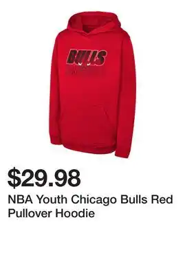 Dick's Sporting Goods NBA Youth Chicago Bulls Red Pullover Hoodie offer