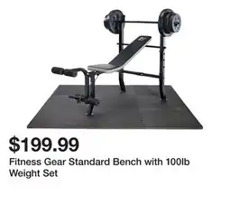 Dick's Sporting Goods Fitness Gear Standard Bench with 100lb Weight Set offer