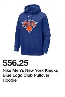 Dick's Sporting Goods Nike Men's New York Knicks Blue Logo Club Pullover Hoodie offer