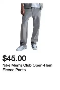 Dick's Sporting Goods Nike Men's Club Open-Hem Fleece Pants offer