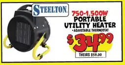Ollie's STEELTON 750-1, 500W PORTABLE UTILITY HEATER offer