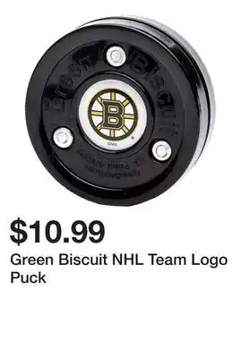 Dick's Sporting Goods Green Biscuit NHL Team Logo Puck offer