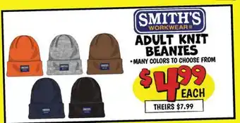 Ollie's SMITH'S WORKWEAR ADULT KNIT BEANIES offer