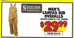 Ollie's STEELTON MEN'S WORKWEAR CANVAS BIB OVERALLS offer