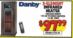 Ollie's Danby 3-ELEMENT INFRARED HEATER offer