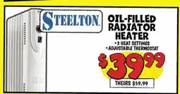Ollie's STEELTON OIL-FILLED RADIATOR HEATER offer