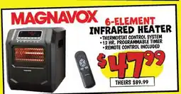 Ollie's MAGNAVOX 6-ELEMENT 02 INFRARED HEATER offer