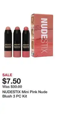 Kohl's NUDESTIX Mini Pink Nude Blush 3 PC Kit offer