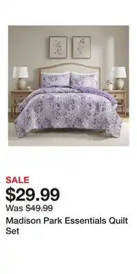 Kohl's Madison Park Essentials Quilt Set offer