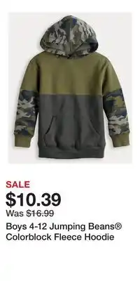 Kohl's Boys 4-12 Jumping Beans Colorblock Fleece Hoodie offer