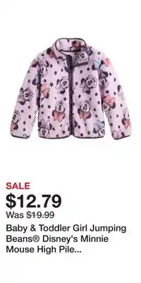 Kohl's Baby & Toddler Girl Jumping Beans Disney's Minnie Mouse High Pile Fleece Jacket offer