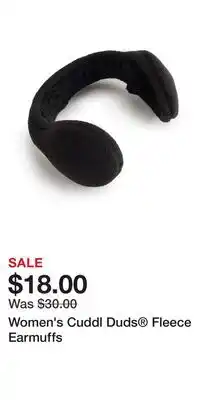 Kohl's Women's Cuddl Duds Fleece Earmuffs offer