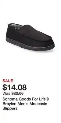 Kohl's Sonoma Goods For Life Braylen Men's Moccasin Slippers offer