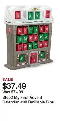 Kohl's Step2 My First Advent Calendar with Refillable Bins offer