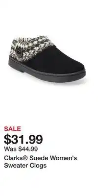 Kohl's Clarks Suede Women's Sweater Clogs offer