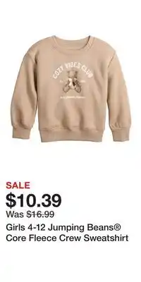 Kohl's Girls 4-12 Jumping Beans Core Fleece Crew Sweatshirt offer