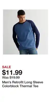 Kohl's Men's Retrofit Long Sleeve Colorblock Thermal Tee offer