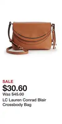 Kohl's LC Lauren Conrad Blair Crossbody Bag offer