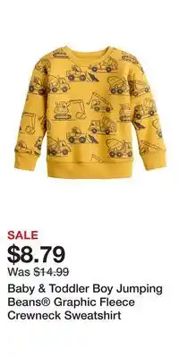Kohl's Baby & Toddler Boy Jumping Beans Graphic Fleece Crewneck Sweatshirt offer